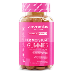 Flasche mit Novomins Bio-Balance Gummies Für Frauen