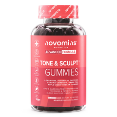 Bottle of Novomins Tone & Sculpt Gummies